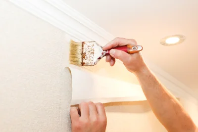 Pose de papier peint à Chantesse — revêtements muraux et toiles de verre